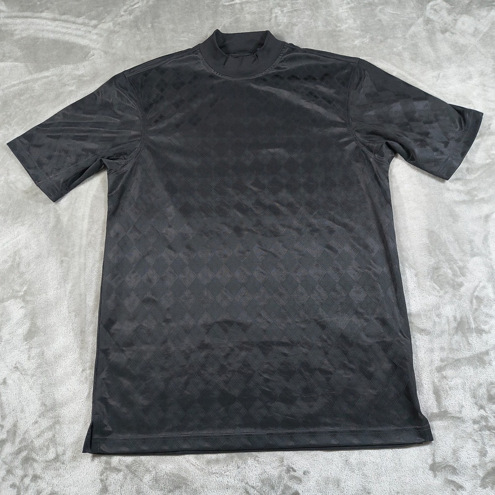 Oxford Golf Superdry‎ Shirt Mens Small Black Coolmax Short Sleeve Performance